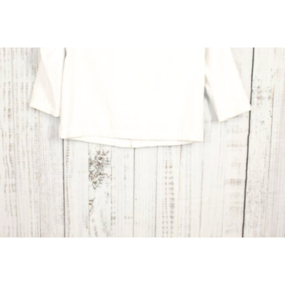 Bon Worth White 3/4 Sleeves Full Zip Light Jacket Size XS Pet - Picture 8 of 9